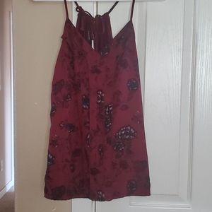 Beautiful deep red sleeveless blouse